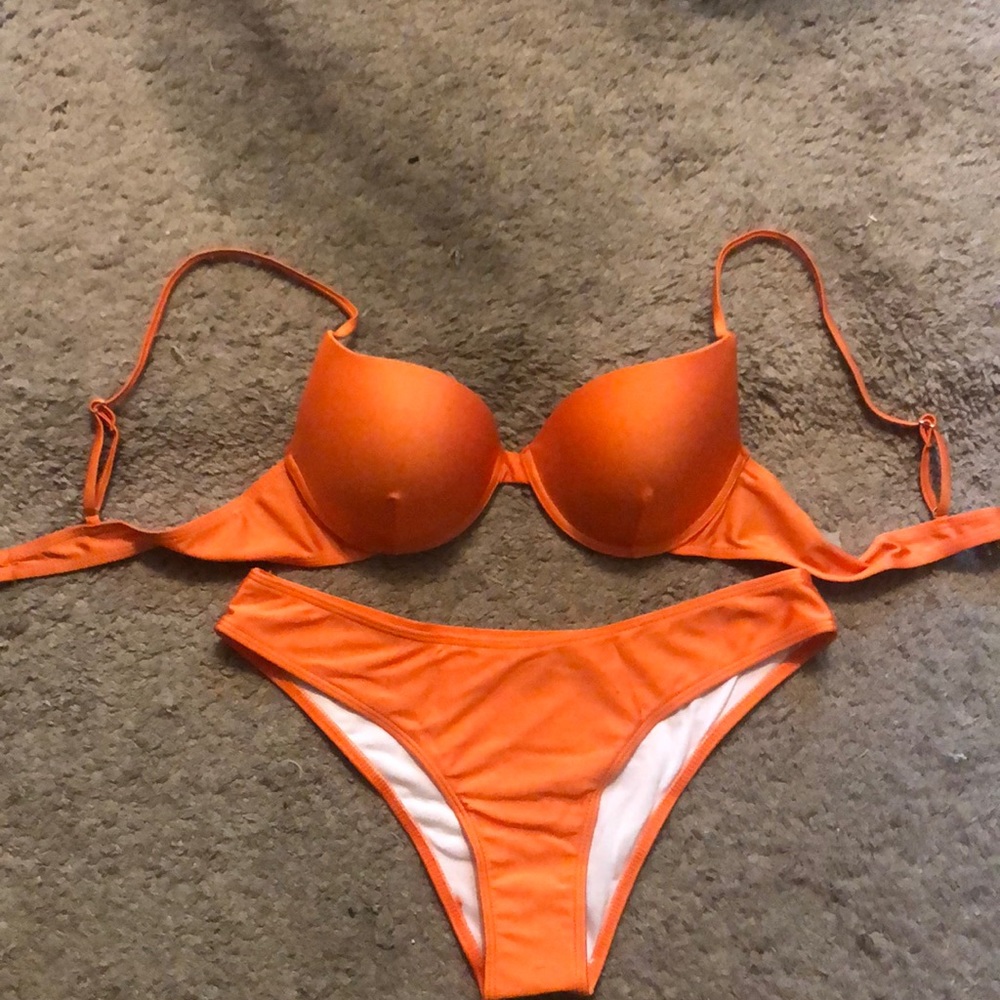 Orange push up bikini